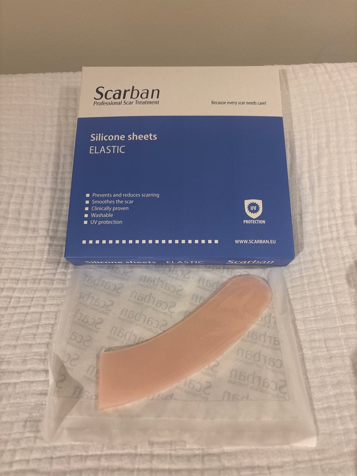 Scarban Silicone Sheets Elastic - Borst (1 stuks), Ophalen of Verzenden, Nieuw