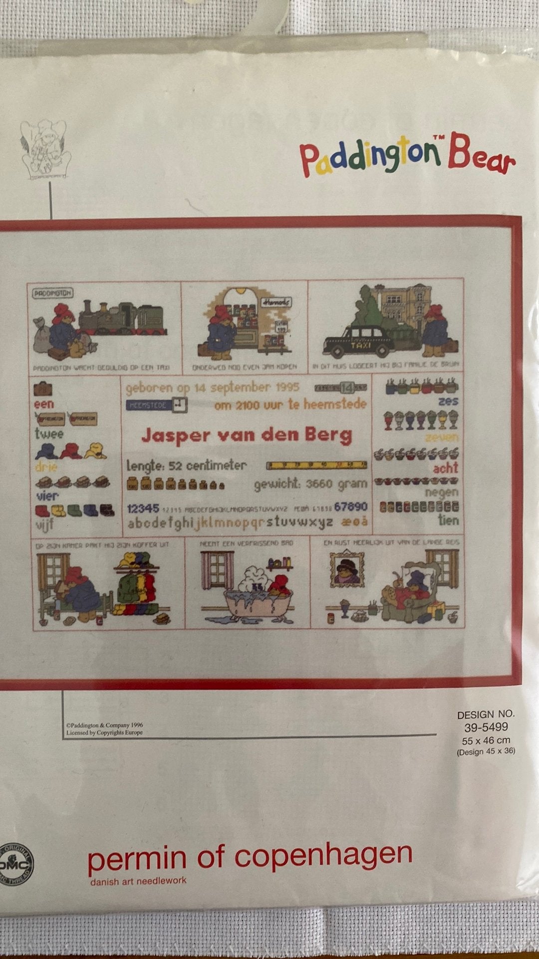 Borduurpakket beertje paddington, Ophalen of Verzenden, Zo goed als nieuw, Borduurpakket