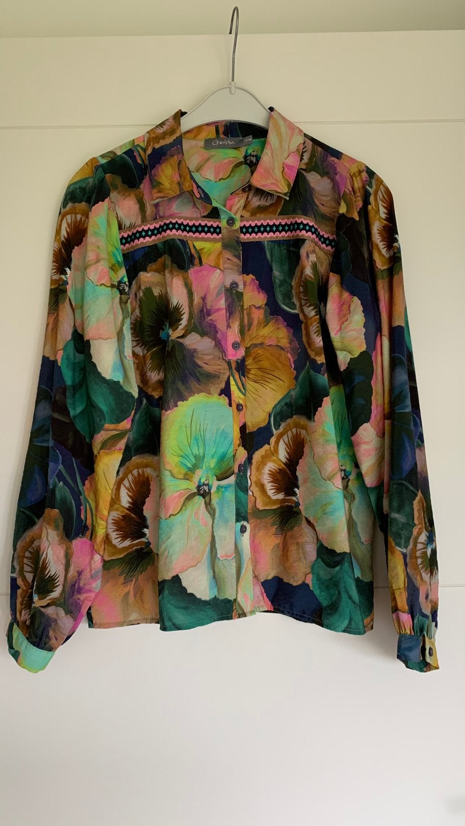 Geisha blouse maat s/36, Kleding | Dames, Blouses en Tunieken, Ophalen of Verzenden, Zo goed als nieuw, Maat 36 (S), Blauw
