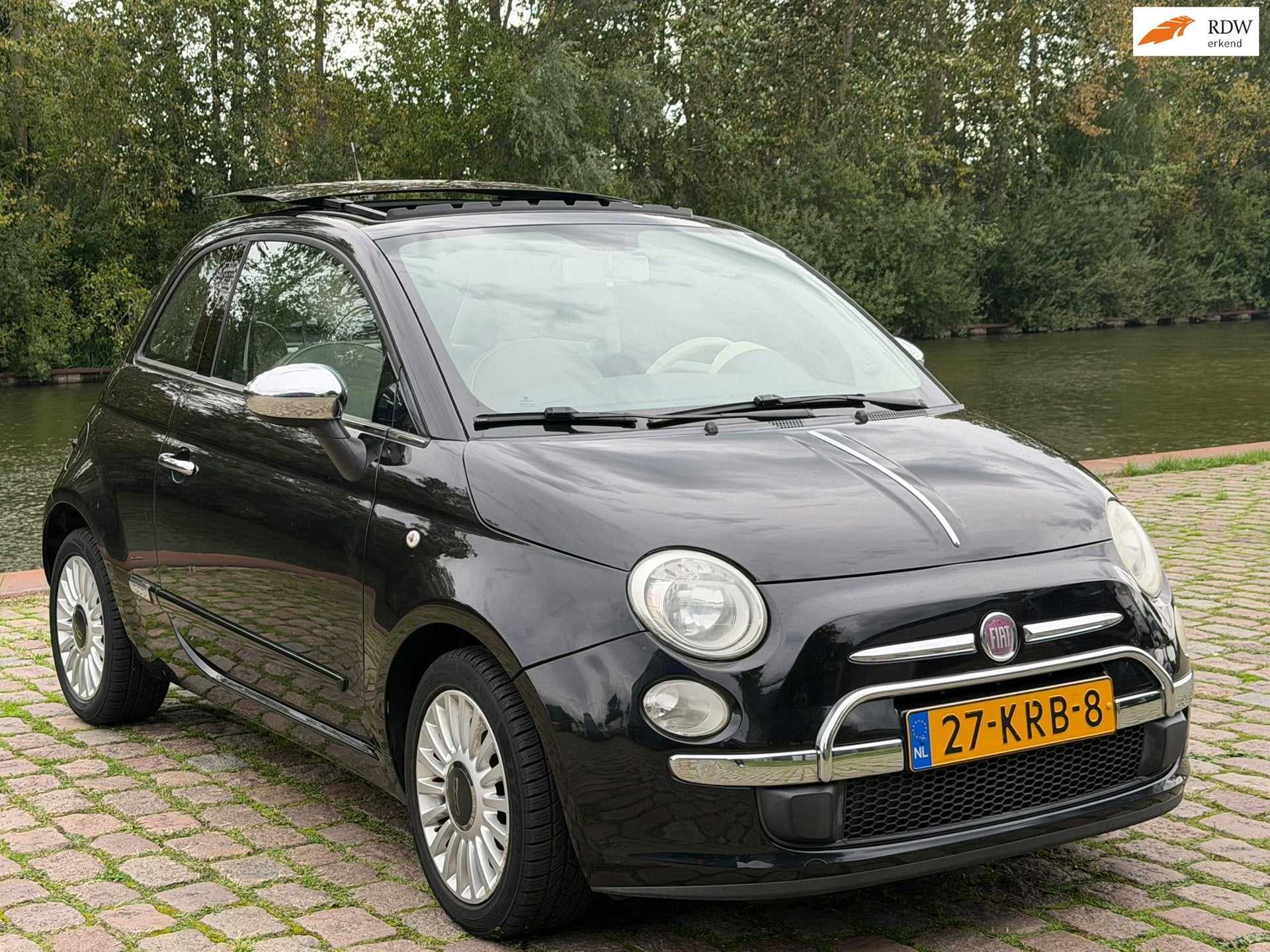 Fiat 500 1.2 Lounge Automaat panorama dak airco elektrische, Euro 5, Gebruikt, 1242 cc, 4 cilinders