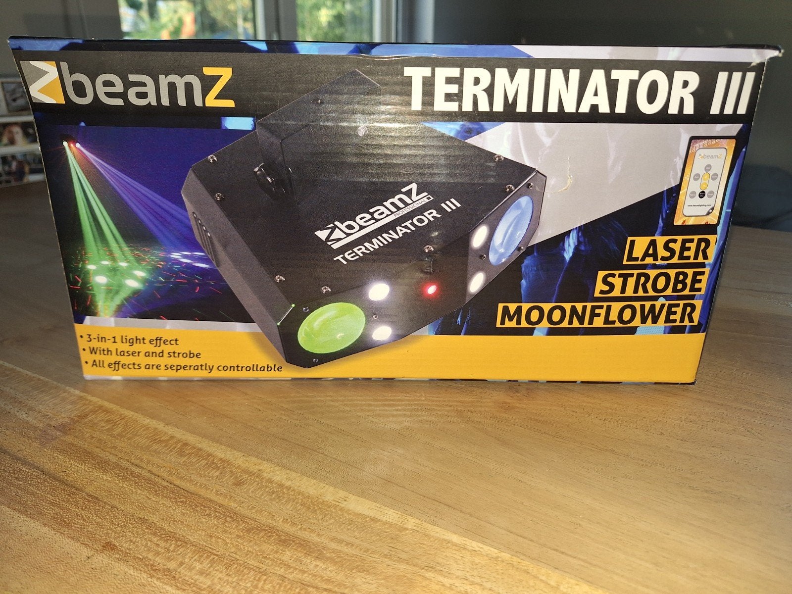 BeamZ Terminator III 3-in-1Lichteffect (Moonflower, Laser,, Ophalen, Zo goed als nieuw, Laser