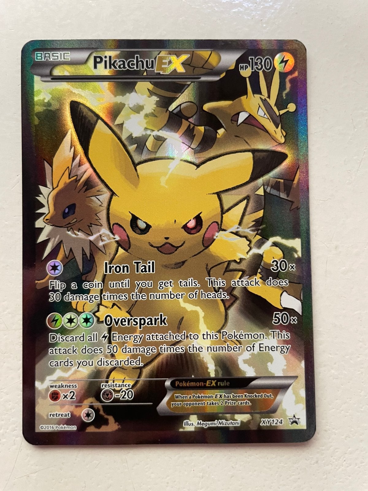 Pikachu ex (XY124), Ophalen of Verzenden, Zo goed als nieuw