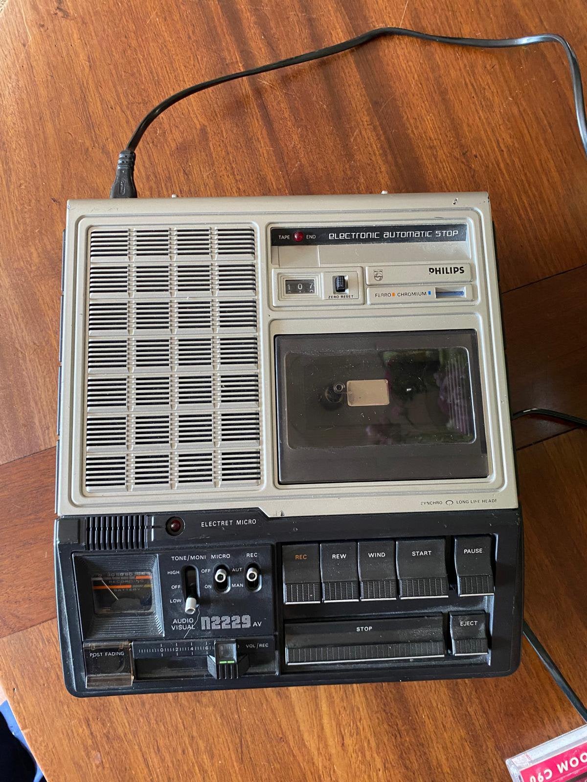 Vintage Cassetterecorder Philips N2229 AV izgs, Ophalen, Philips