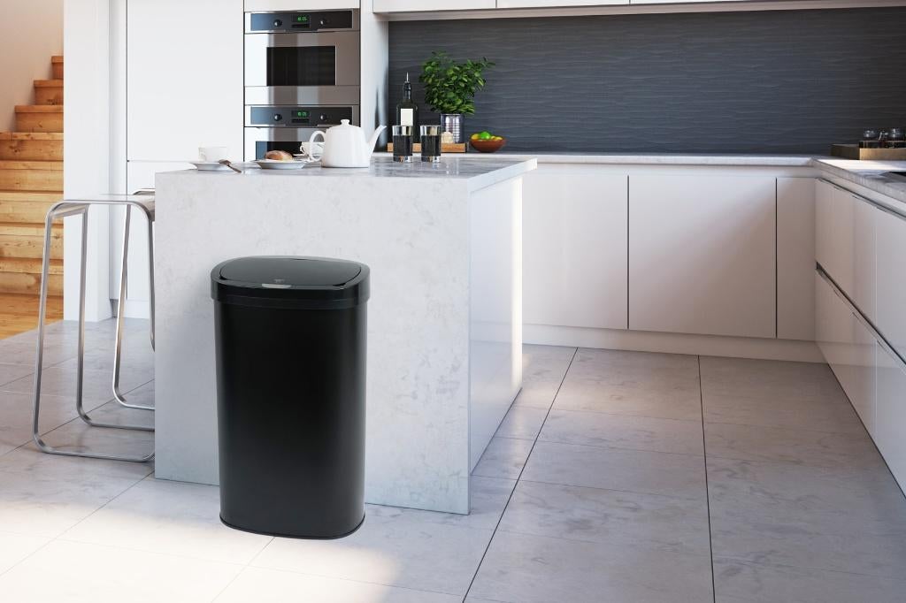 Prullenbak one touch 58L - zwart, Huis en Inrichting, Woonaccessoires | Prullenbakken, Nieuw, Kunststof, 75 cm of meer, 40 liter of meer