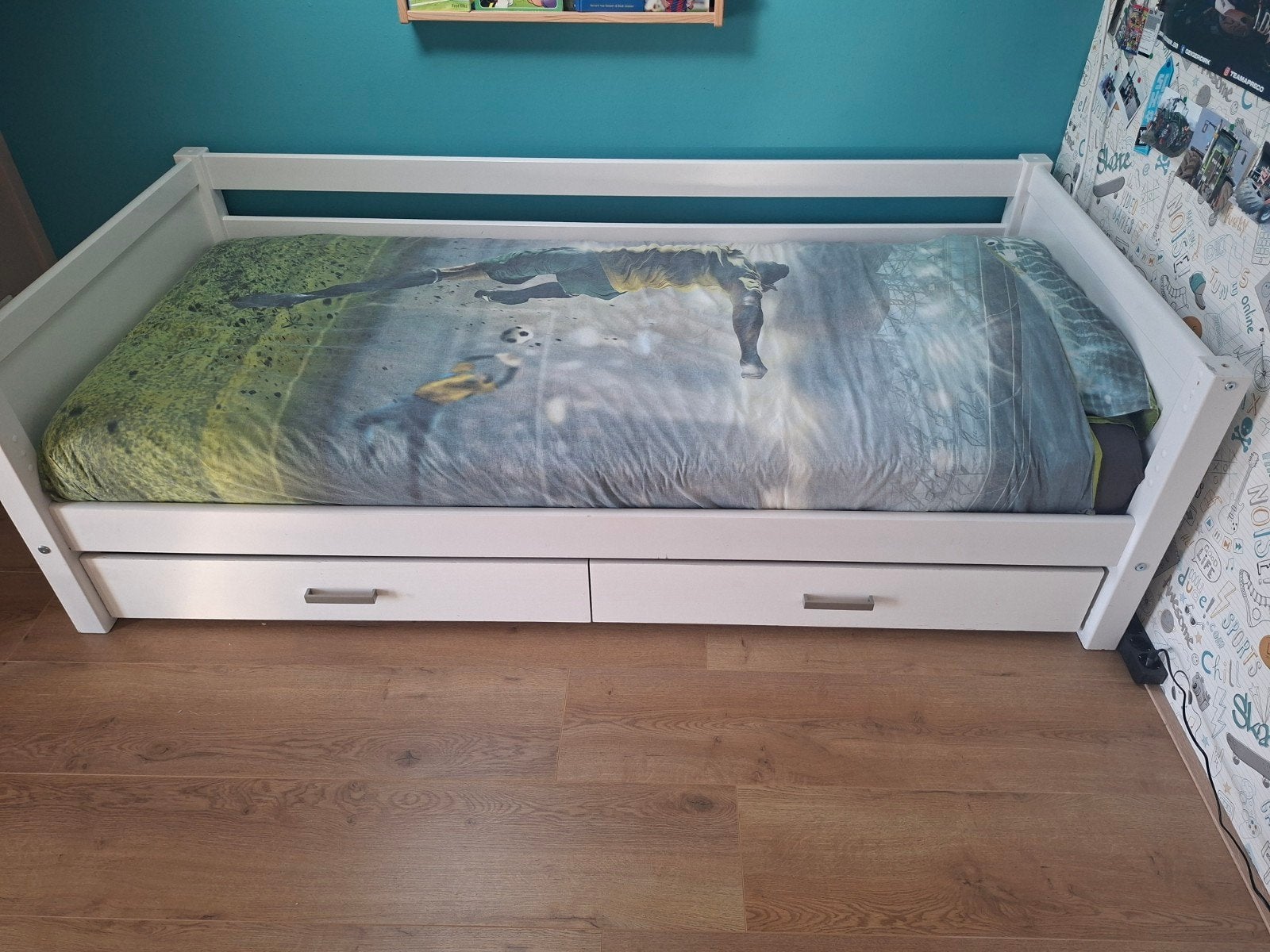 Eenpersoons kinderbed van Beter Bed met opberglades, Ophalen, Gebruikt, 90 cm, Eenpersoons