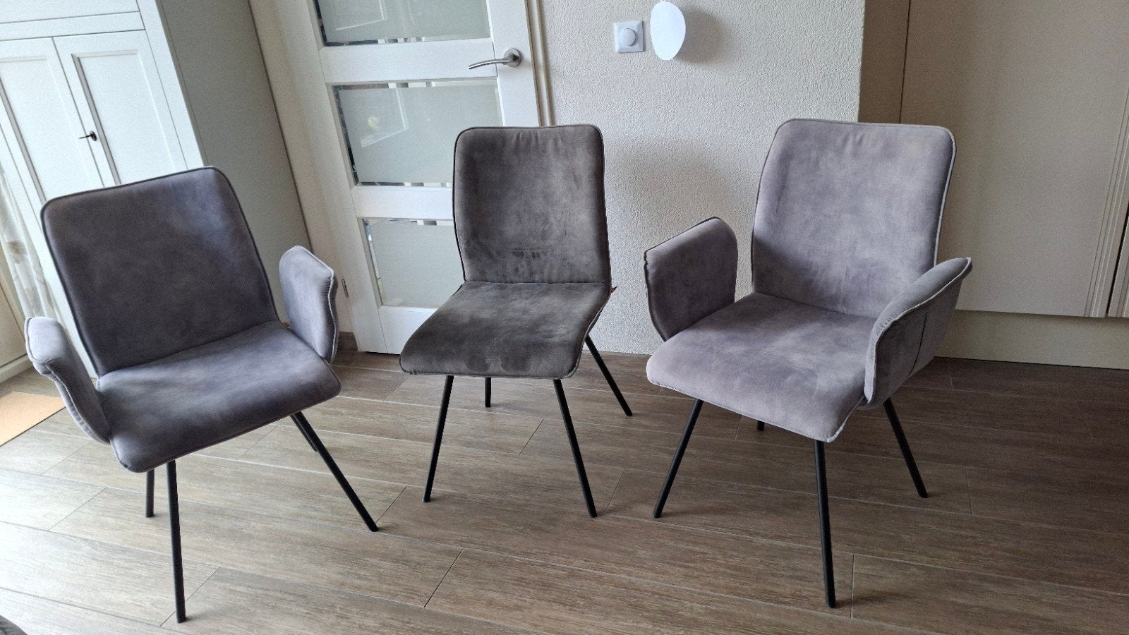 3 Enzo Luca stoelen, onbeschadigd, Huis en Inrichting, Ophalen, Metaal, Drie, Nieuw