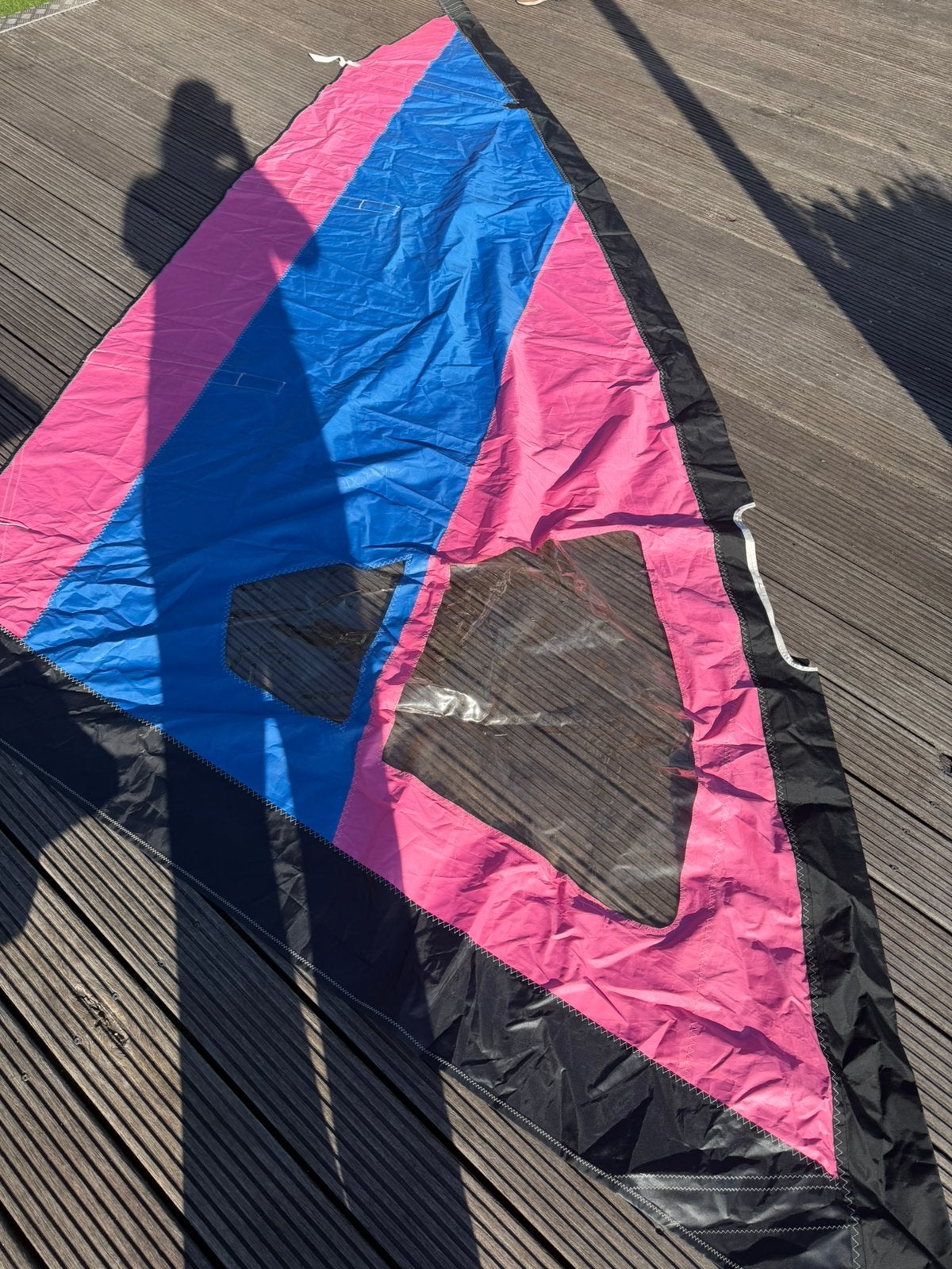 Laser Pico Race grootzeil – roze/blauw/zwart, Ophalen, Zo goed als nieuw