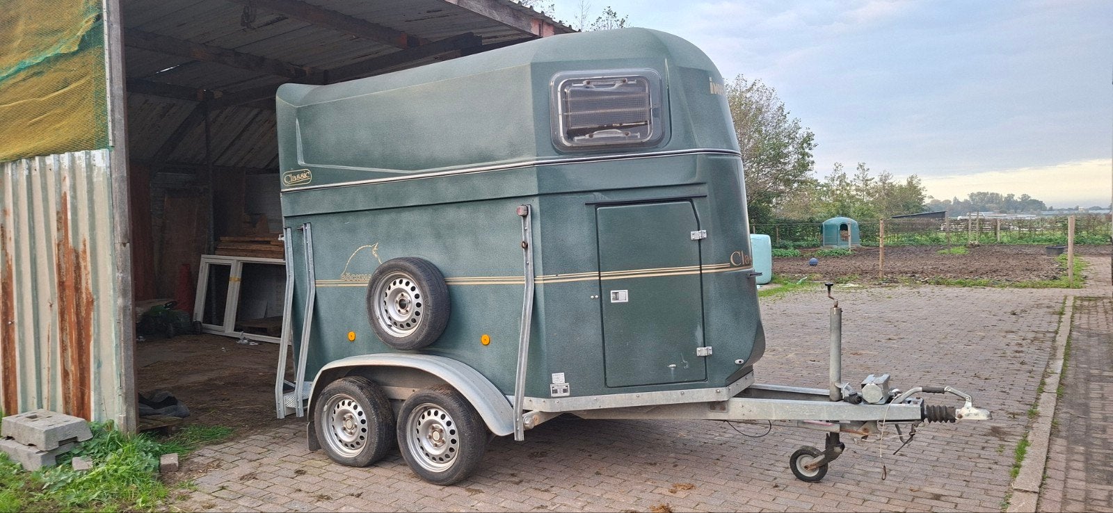 Böckmann 2-Paards Trailer, Dieren en Toebehoren, Ophalen, Gebruikt, Polyester, 2-paards trailer