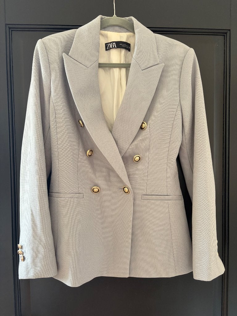 Blazer lichtblauw Zara maat XS/34, Kleding | Dames, Blauw, Zara, Ophalen of Verzenden, Jasje
