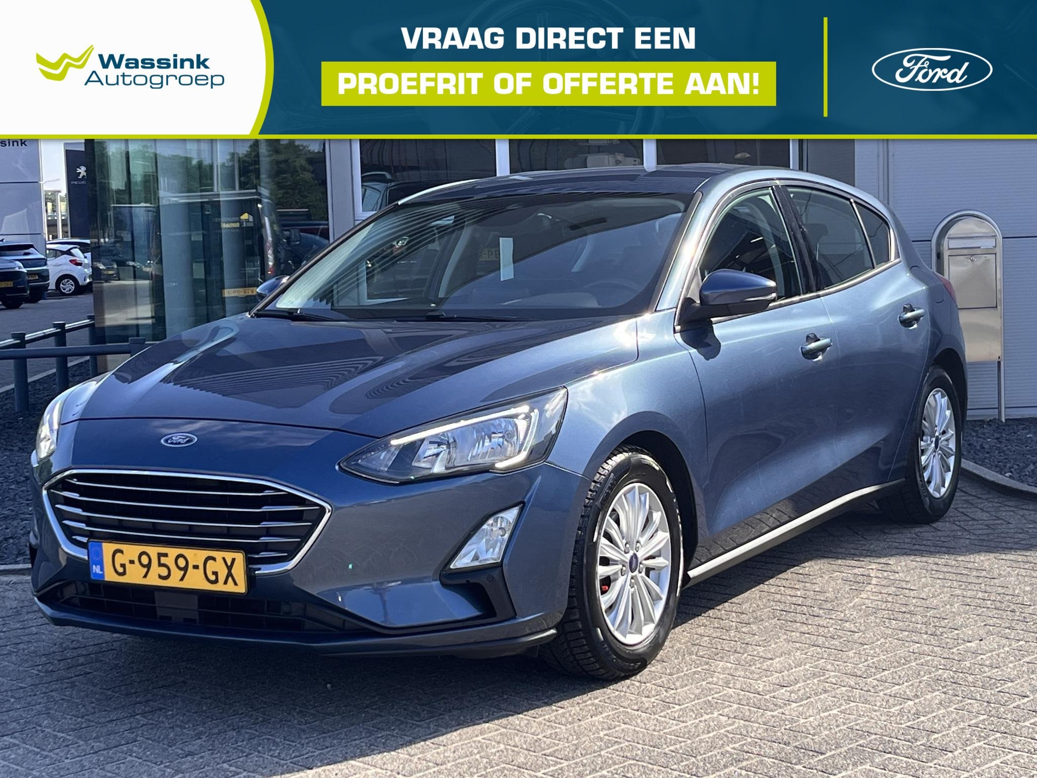 Ford Focus 1.0 EcoBoost Titanium Business | Navigatie | Airc, Gebruikt, Euro 6, Blauw, Origineel Nederlands