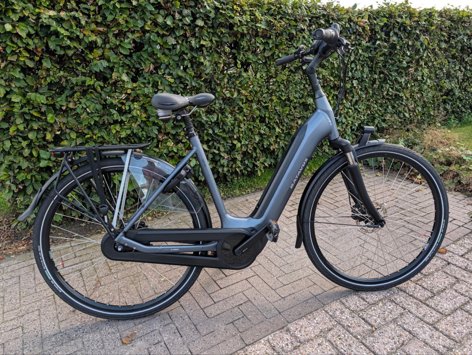 Batavus Finez E-go Power jeansblauw 53cm (440km!), Ophalen, Batavus, Zo goed als nieuw, 51 tot 55 cm