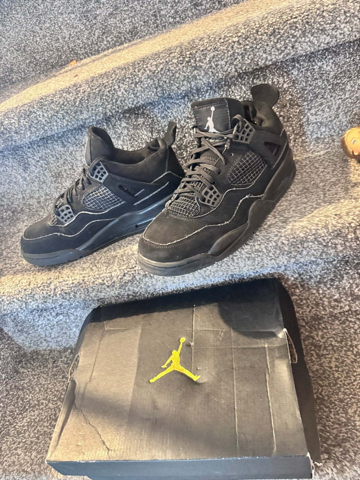 Jordan 4 Retro Black Cat Herenschoenen 41, Ophalen of Verzenden, Gedragen, Zwart, Sneakers of Gympen