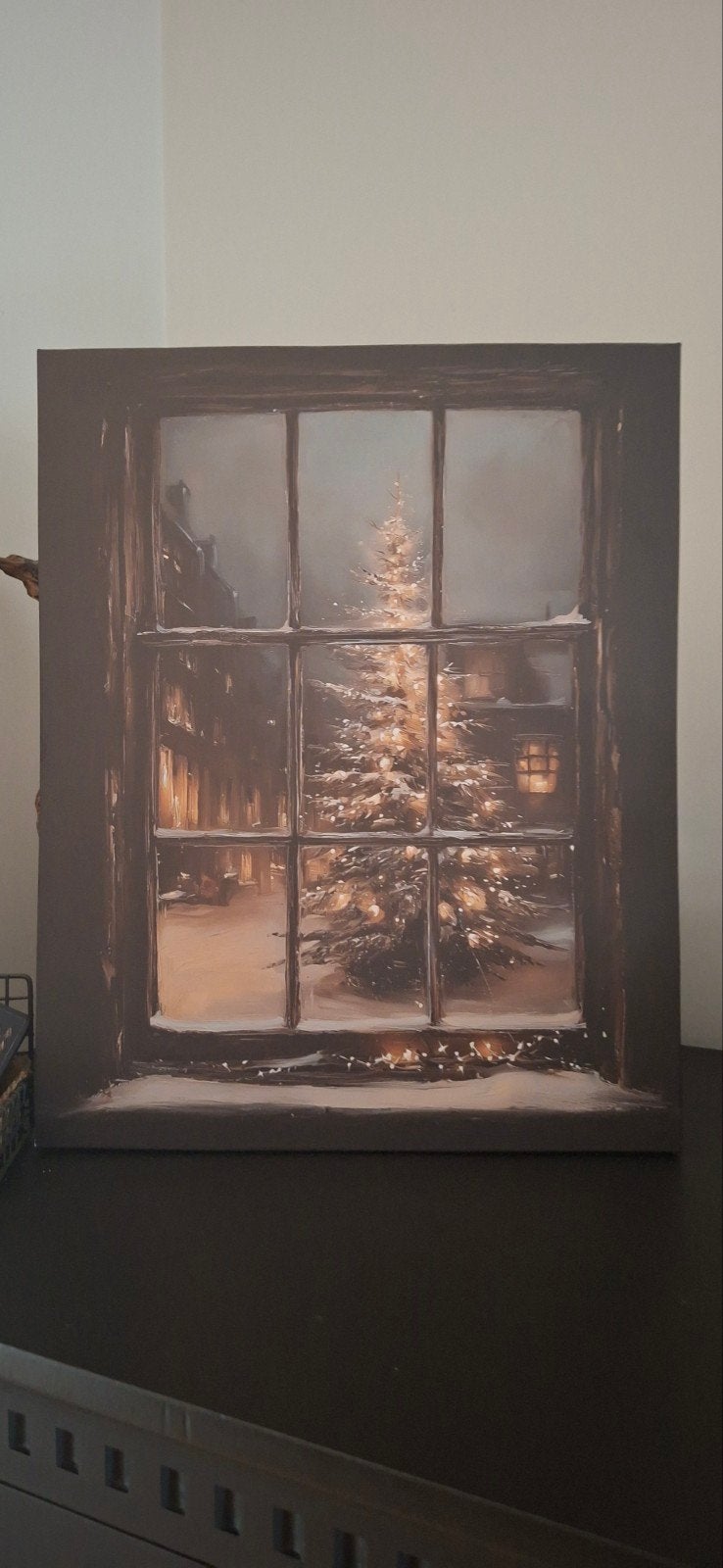 sfeervol kerst canvas schilderij, Diversen, Ophalen of Verzenden, Nieuw