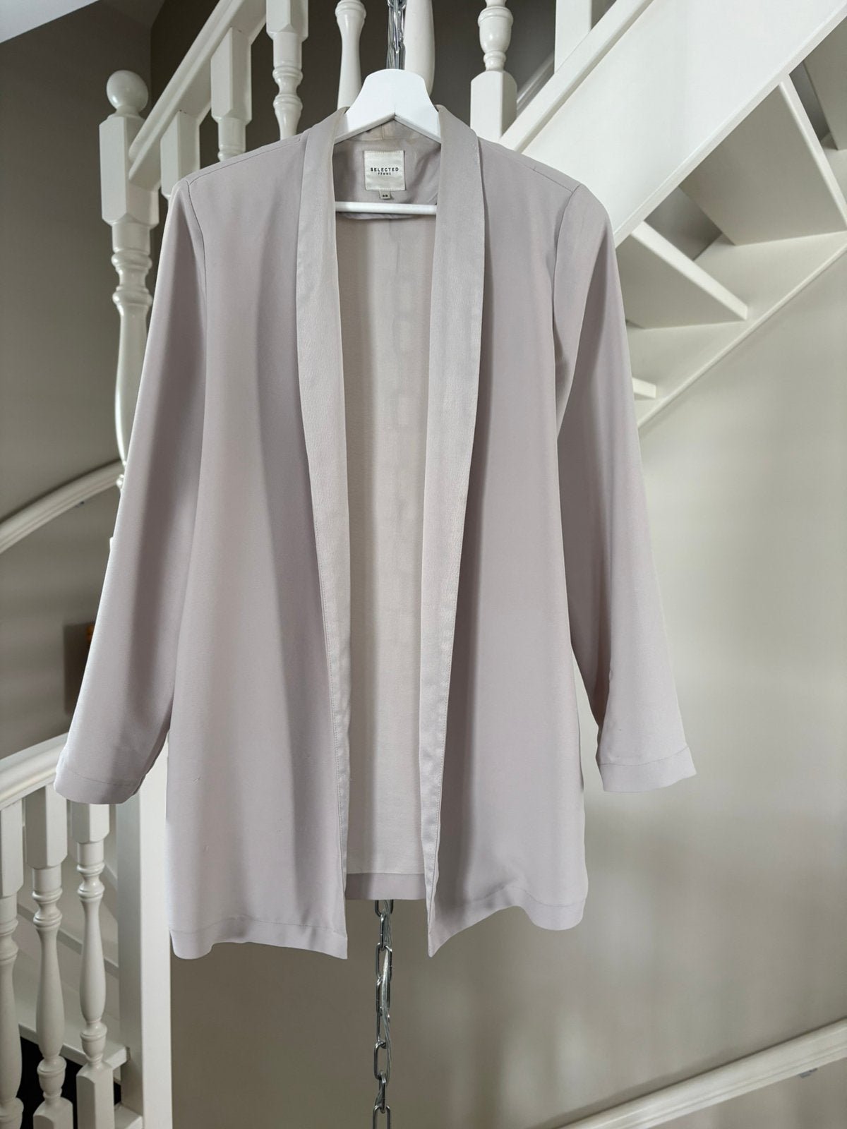 Jasje blazer crème/grijs Selected Femme Maat 38/40 (M), Maat 38/40 (M), Ophalen of Verzenden, Zo goed als nieuw, Jasje