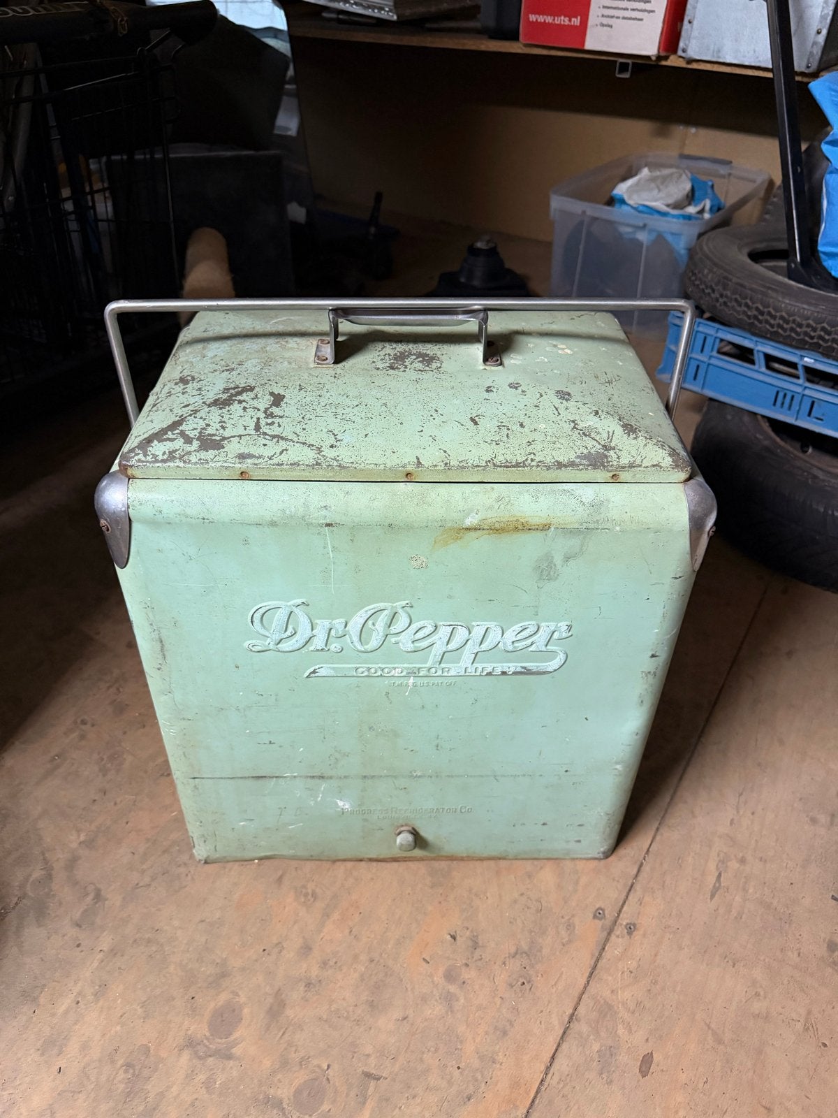 Vintage Dr. Pepper Koelbox - Uniek Verzamelobject, Caravans en Kamperen, Ophalen, Gebruikt, Koelbox, Koelelement