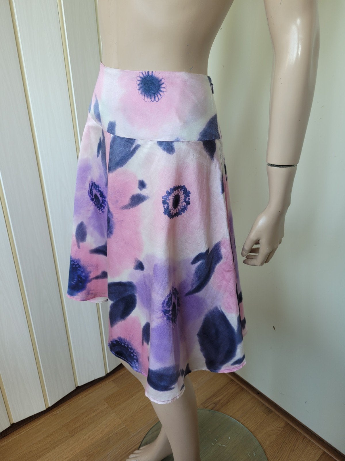 Vanilia rok zomer roze/paars maat 40/L katoen/zijde, Kleding | Dames, Rokken, Maat 38/40 (M), Vanilia, Paars, Ophalen of Verzenden