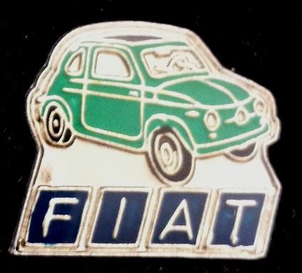 Fiat 500 pin groen epoxy, Verzenden, Nieuw, Transport, Speldje of Pin