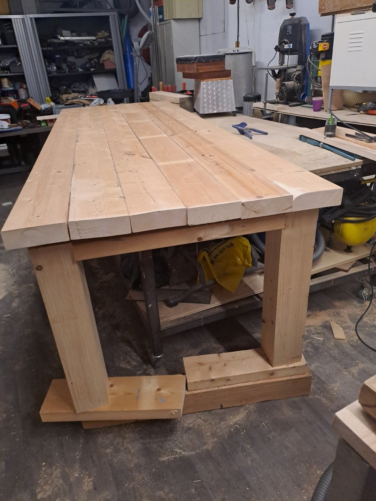 Robuuste eettafel van oude binten - 290x100x6cm, Ophalen, 100 tot 150 cm, 200 cm of meer, Zo goed als nieuw