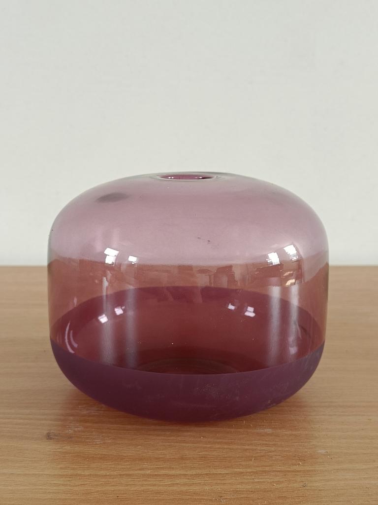 Riverdale Vase Evi I burgundy I 12cm, Overige kleuren, Nieuw, Ophalen of Verzenden, Glas