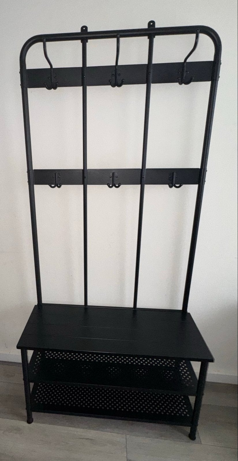 PINNIG Kapstok met bankje en schoenenrek 193x37x90cm, Huis en Inrichting, Ophalen, Gebruikt, Overige typen, Metaal
