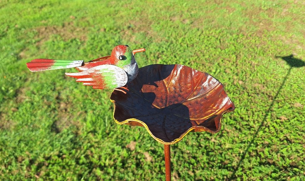 Nieuw metalen vogelbadje, Verzenden, Nieuw