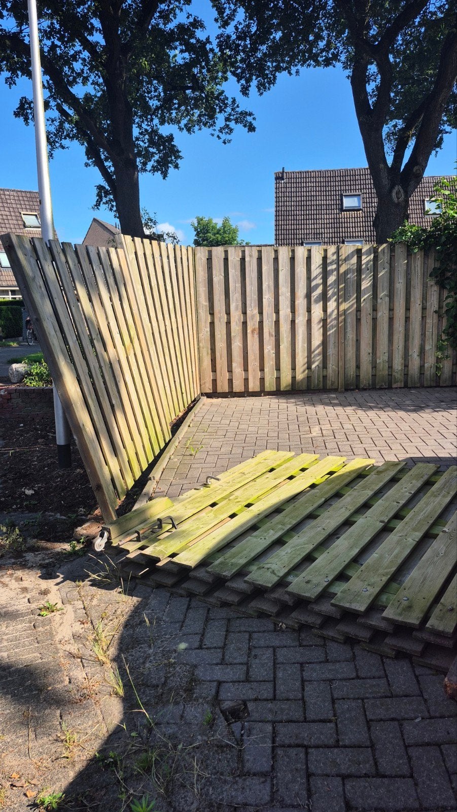 Zoek iemand die 3 schuttingen kan plaatsen, Tuin en Terras, Ophalen