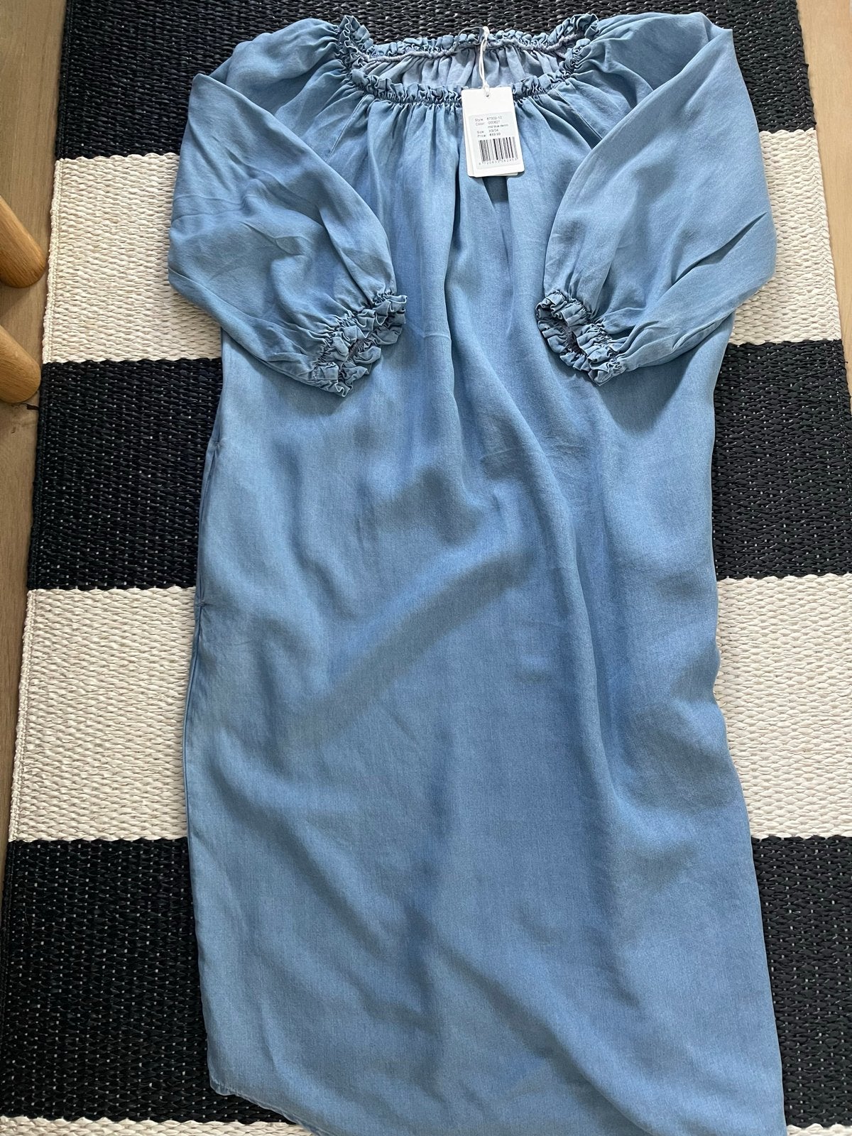 Nieuwe Geisha spijkerjurk met kaartje, soepel vallend, Blauw, Nieuw, Ophalen of Verzenden, Knielengte
