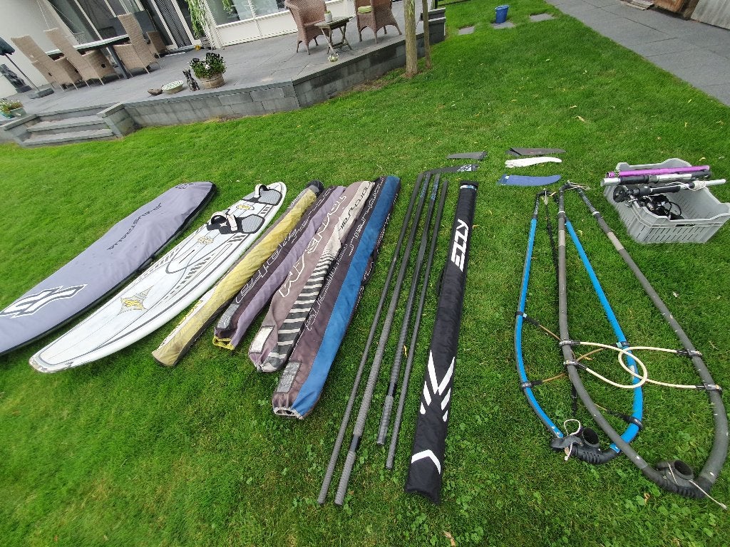 surfplanken, Ophalen, Gebruikt, Met mast, Complete set