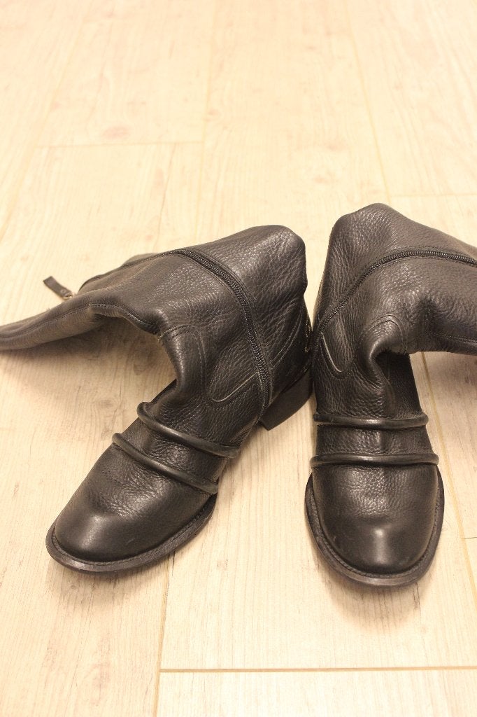 Replay zwarte leren laarzen maat 40, Hoge laarzen, ., Zwart, Replay