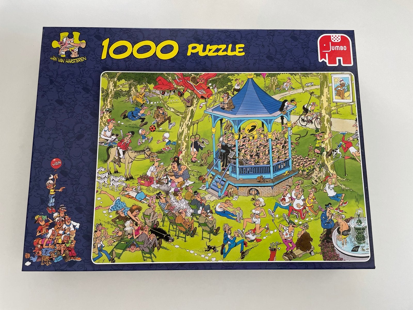 Jan van Haasteren Puzzel - Het Muziekpaviljoen 1000 stukjes, Ophalen of Verzenden, 500 t/m 1500 stukjes, Zo goed als nieuw, Legpuzzel