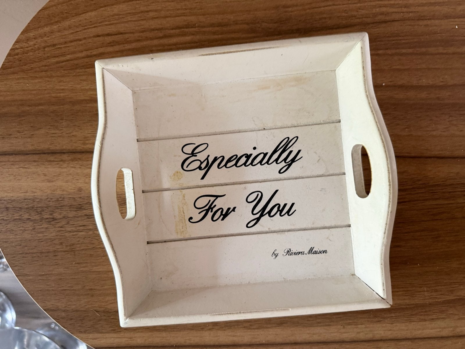 Riviera Maison dienblad "Especially For You", Huis en Inrichting, Gebruikt, Vierkant, Ophalen of Verzenden, Dienblad