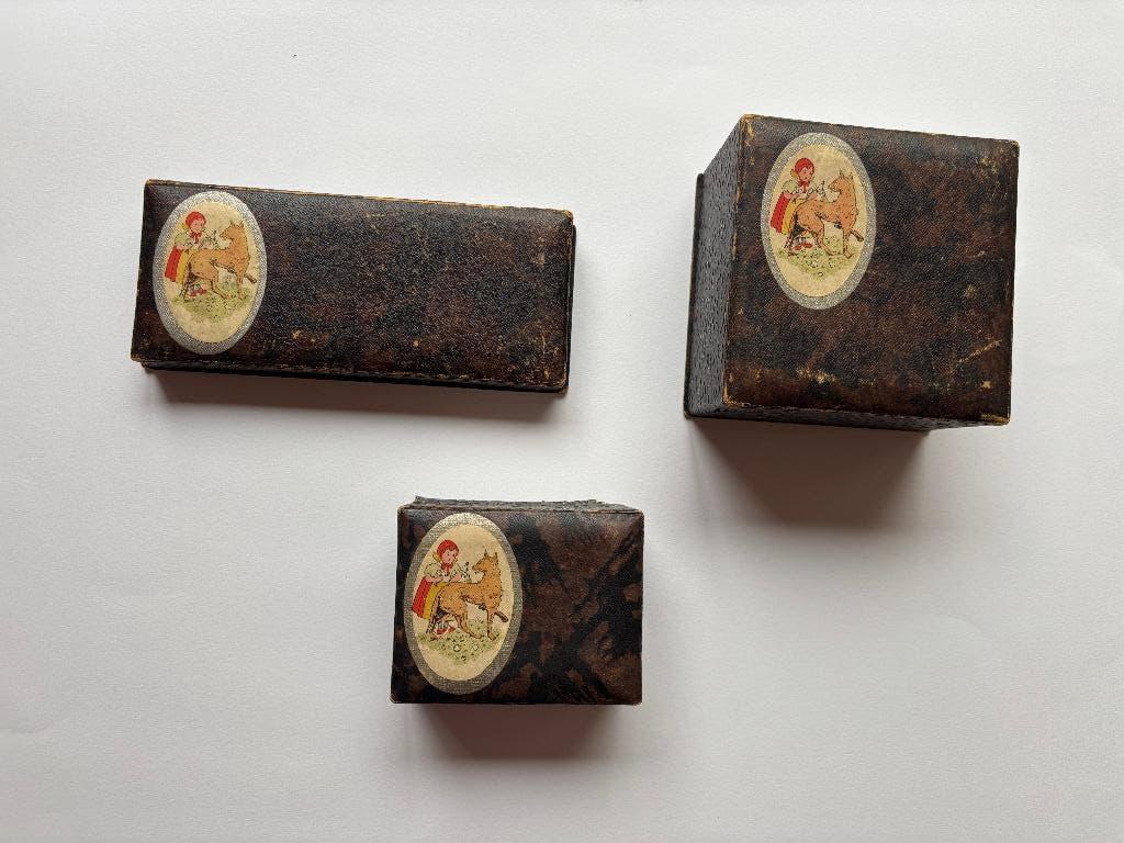 Kinderbestek zilver Gero "Roodkapje en de wolf", Antiek en Kunst, Ophalen