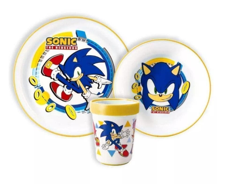 Sonic Kinderservies - Magnetron Eetsetje / Dinerset, Ophalen of Verzenden, Nieuw
