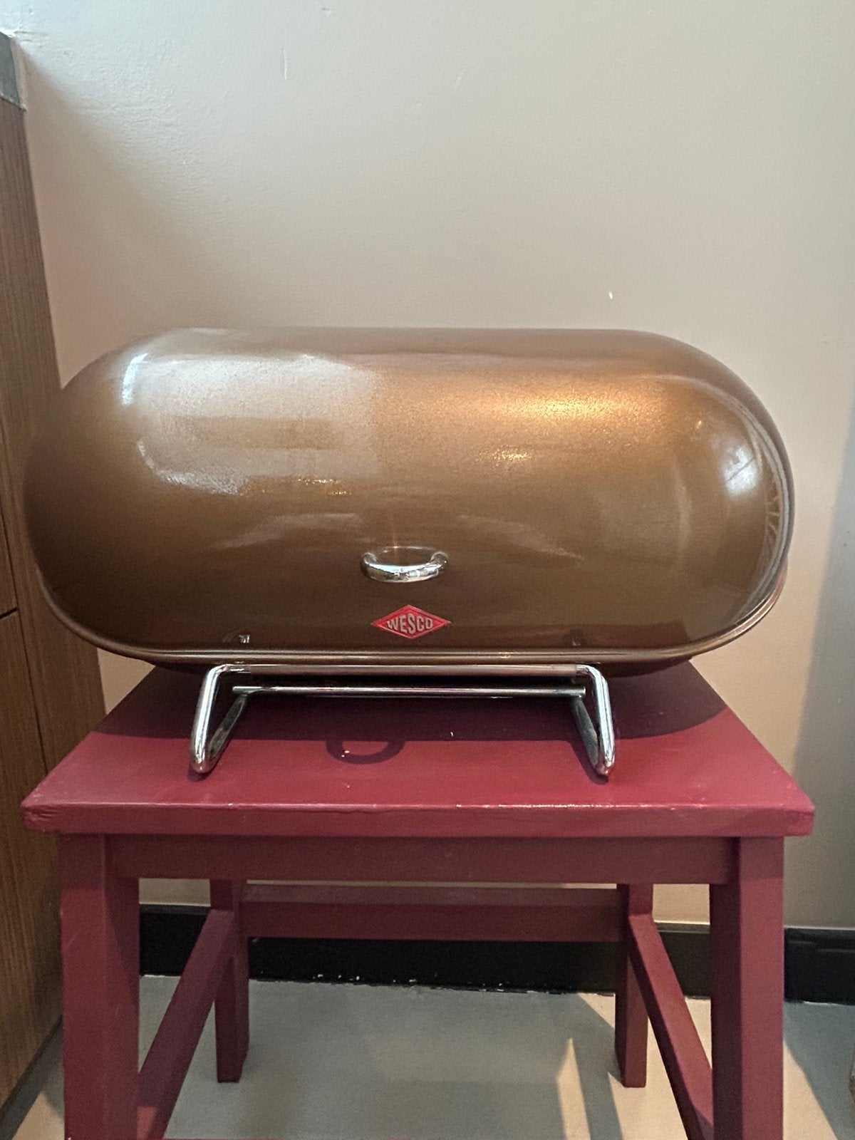 Wesco breadboy chocolate/brons metallic, Broodtrommel, Ophalen of Verzenden, Zo goed als nieuw, Bruin
