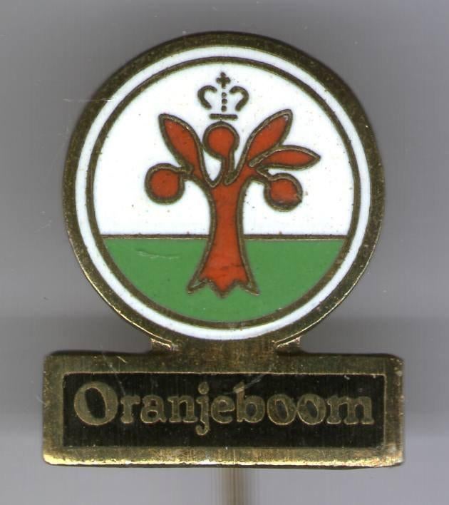 Oranjeboom bier email op koper speldje ( N_154 ), Verzenden, Zo goed als nieuw, Transport, Speldje of Pin