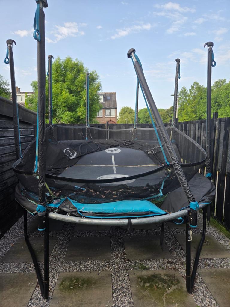 TP Trampoline Infinity Leap Heavy Duty Ovaal - Zwart, Ophalen, Gebruikt