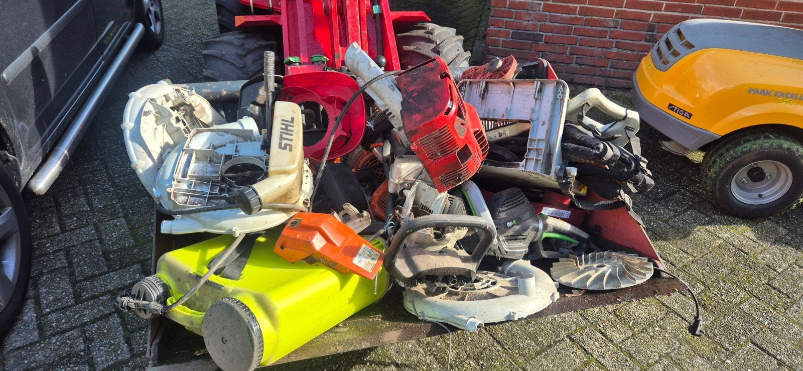 tuin en park machine kapwerk plaatwerk, Tuin en Terras, Ophalen, Gebruikt