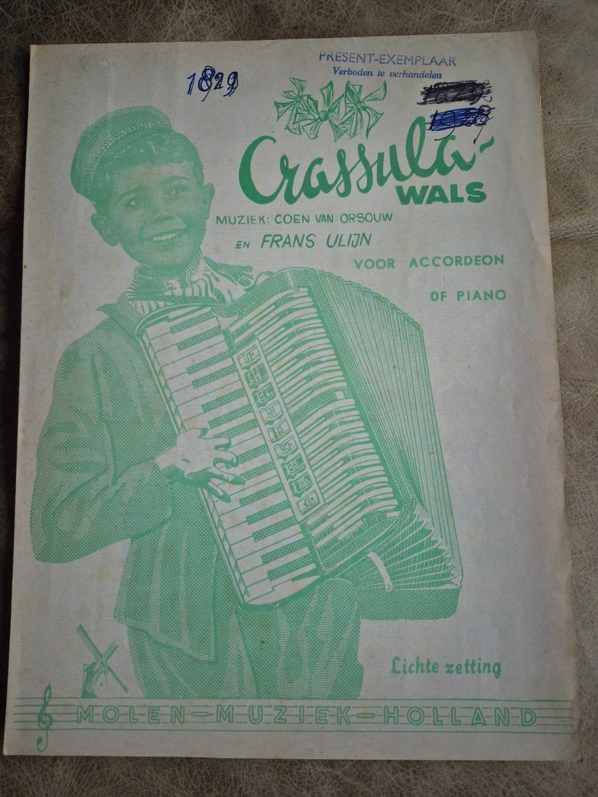 Crassula Wals - Muziek voor Accordeon of Piano, Gebruikt, Overige genres, Piano, Overige soorten