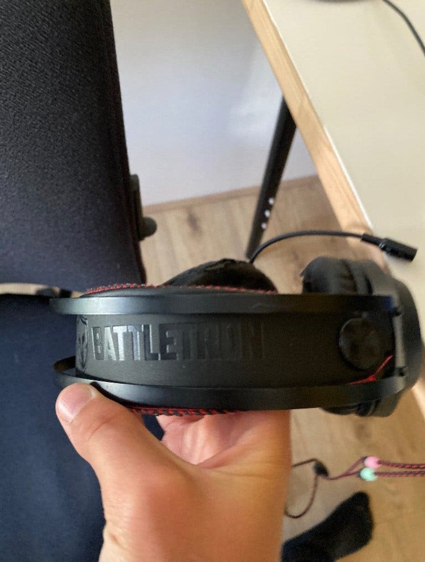 Battletron Gaming Headset - Zwart met Rood, Microfoon, Zwart, Ophalen, Overige merken