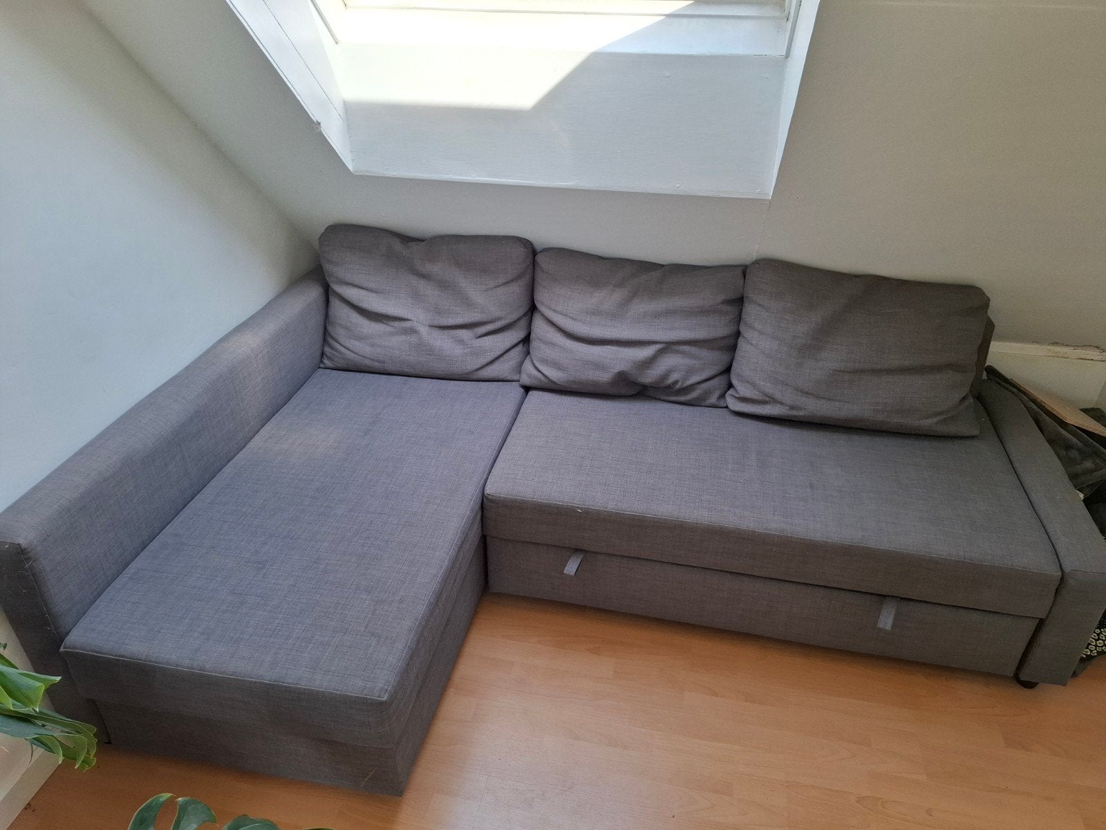 IKEA Friheten hoek slaapbank - Grijs, Ophalen, Gebruikt, Grijs, Overige maten