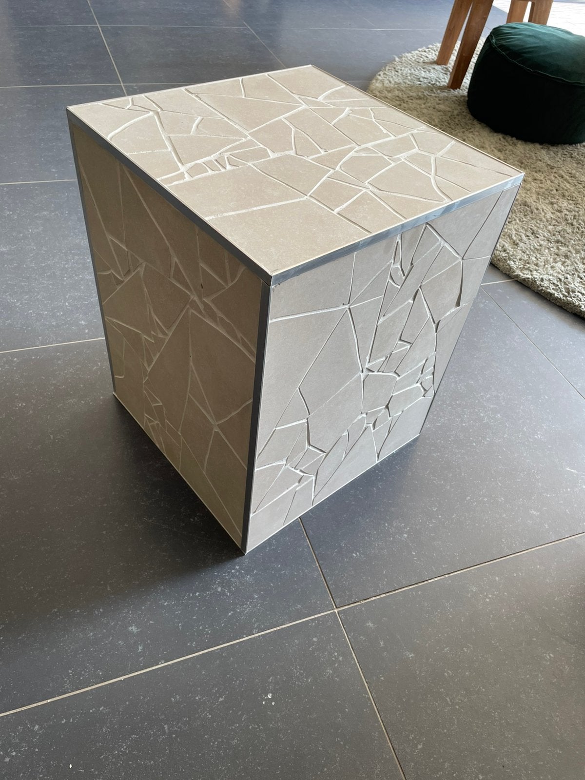 Bijzettafel, Overige materialen, Minder dan 55 cm, Vierkant, Zo goed als nieuw