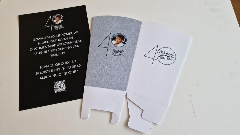 Michael Jackson Thriller 40 Promo Kaart & popcorn box, Ophalen of Verzenden, Zo goed als nieuw