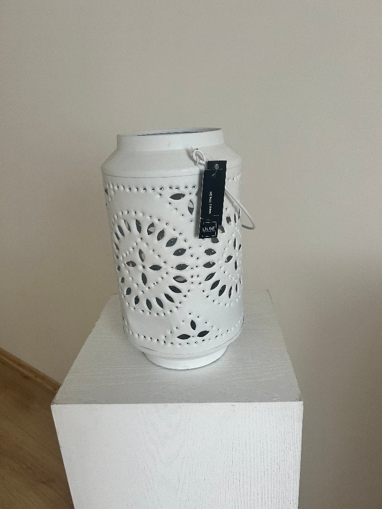 Windlicht wit, Windlicht, Nieuw, Ophalen of Verzenden, Metaal