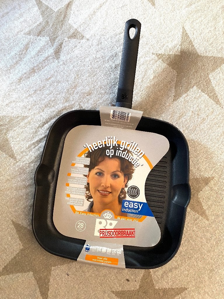 BK Easy Induction Grillpan 26x26cm - PFAS-vrij, Ophalen of Verzenden, Nieuw, Aluminium