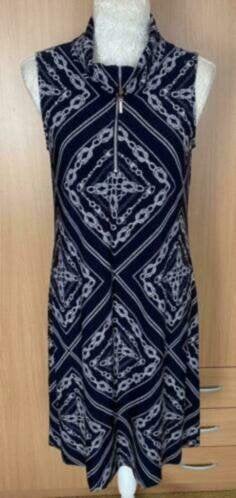 Joseph Ribkoff blauw/witte jurk maat 36 [v], Kleding | Dames, Jurken, Blauw, Nieuw, Ophalen of Verzenden, Knielengte