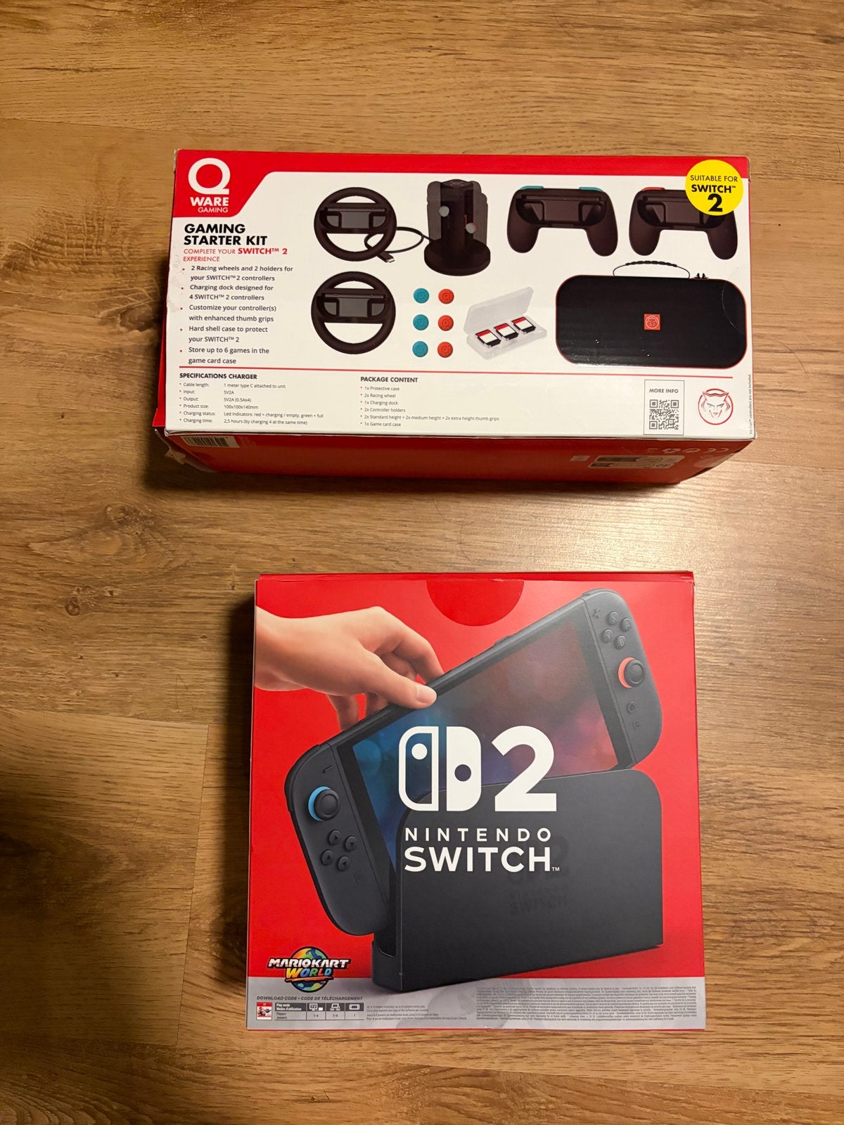 Nintendo Switch 2 met 4 games en accessoires, Ophalen of Verzenden, Zo goed als nieuw, Met 2 controllers, Met games
