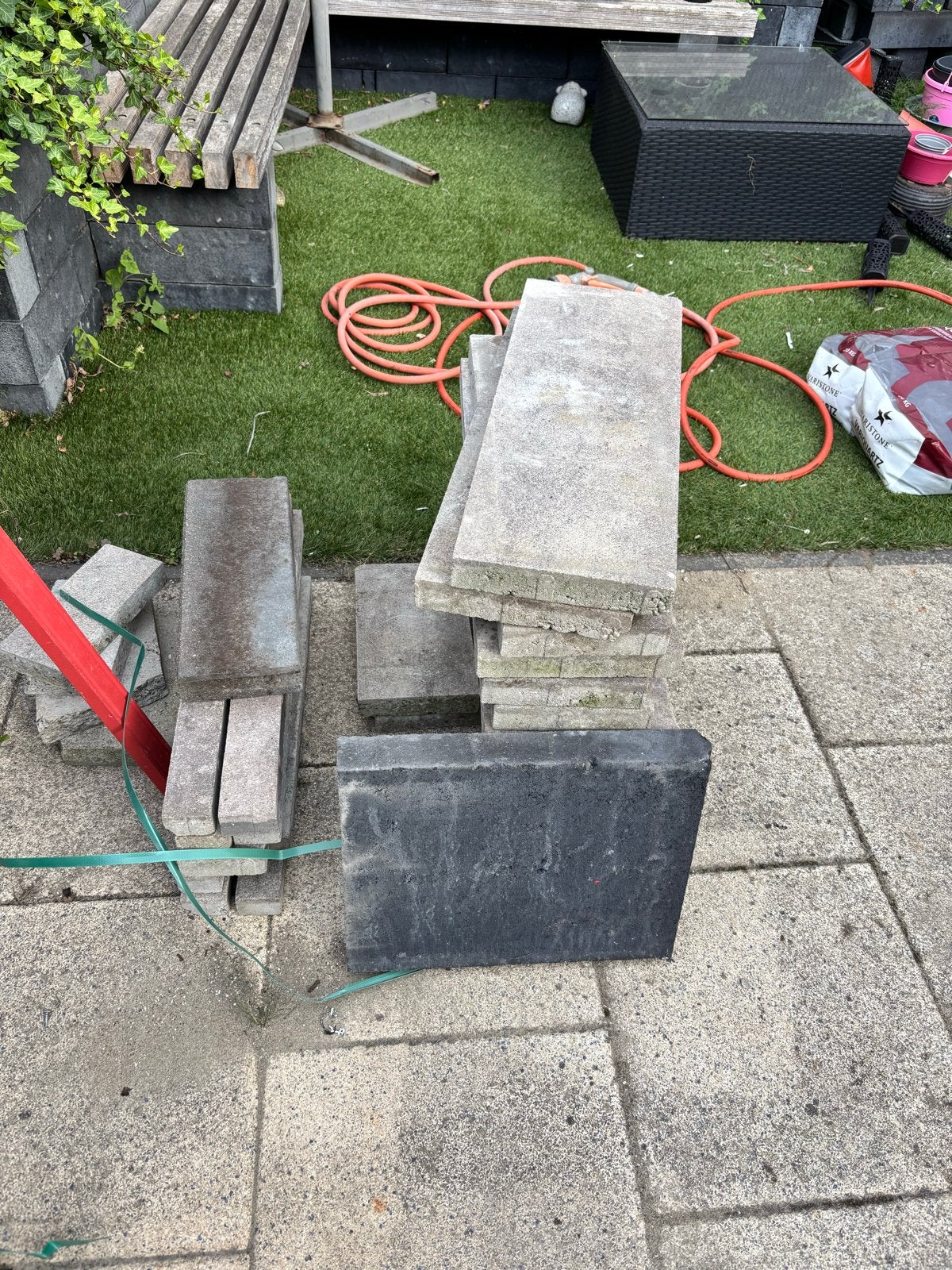 Diverse stenen voor tuin en bestrating, Ophalen, Gebruikt, Overige typen, Minder dan 5 m²