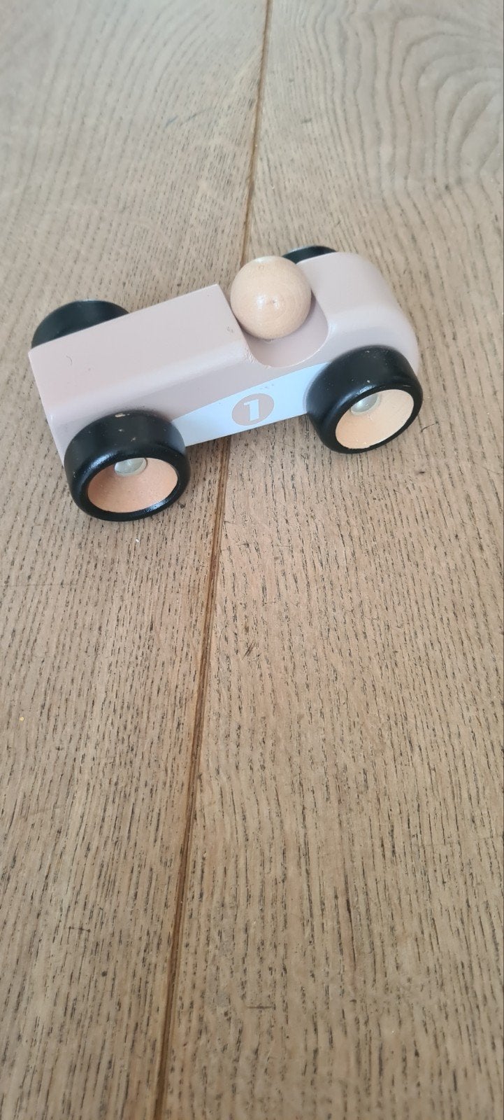 Houten speelgoedauto roze/beige, Ophalen of Verzenden, Zo goed als nieuw
