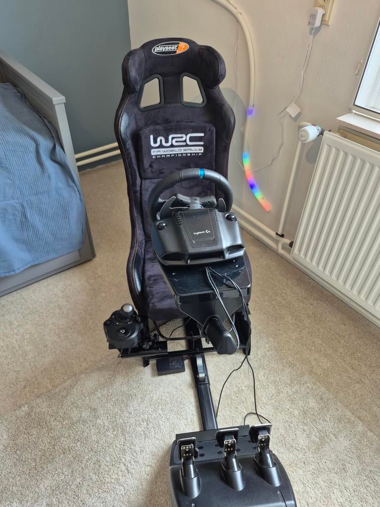 Playseat WRC met Logitech G29 racestuur en pedalen, Racestoel, Ophalen of Verzenden, Zo goed als nieuw, Verstelbaar