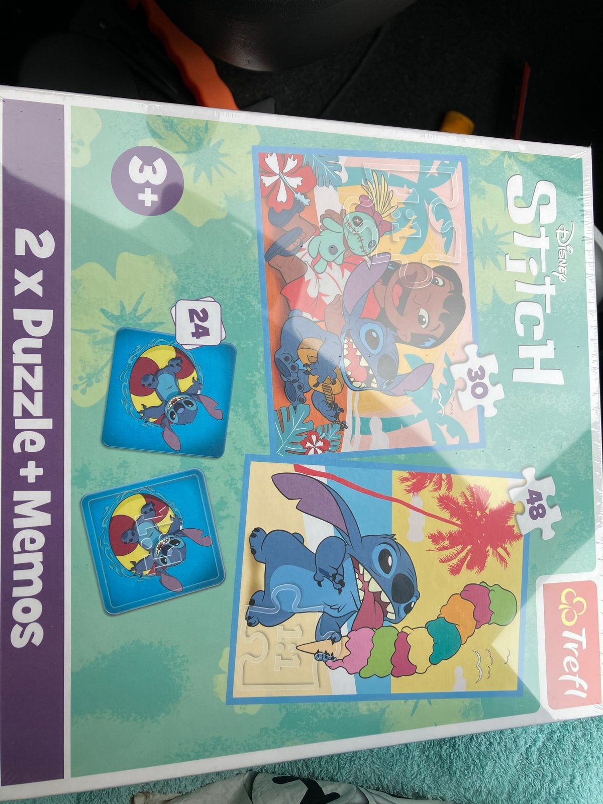 Disney Stitch Puzzel & Memo Spel Set (2 Puzzels + Memo), Ophalen of Verzenden, Meer dan 50 stukjes, Nieuw, 2 tot 4 jaar